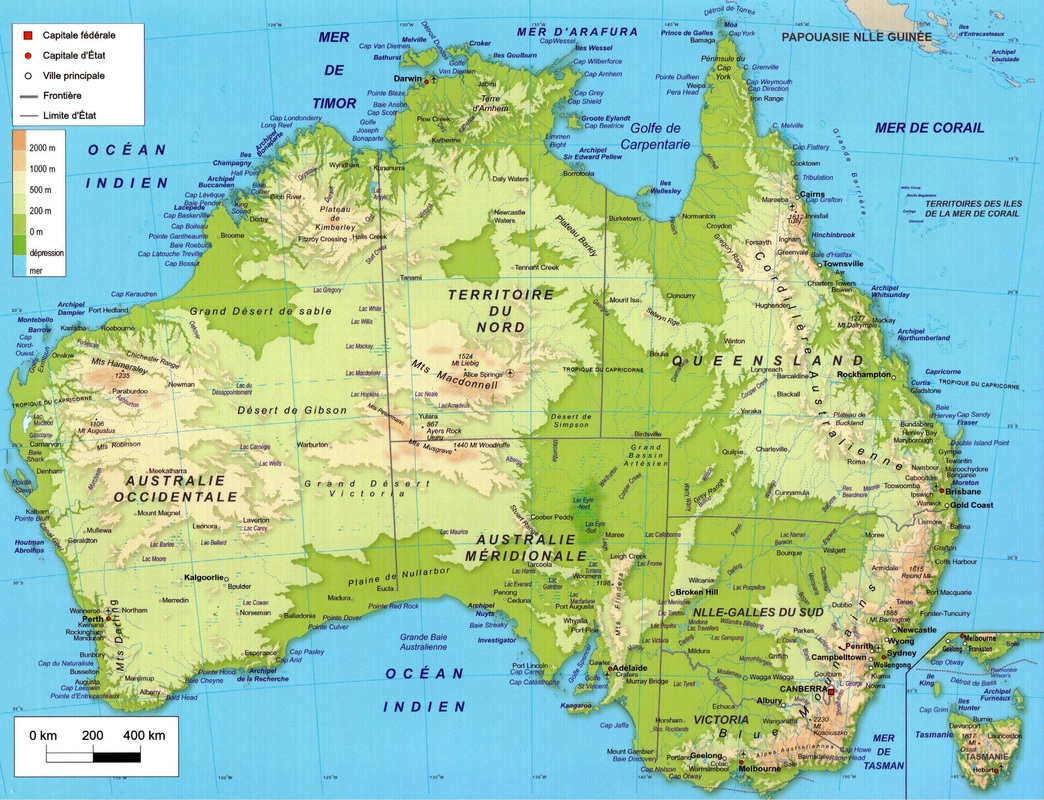 carte australie geographie