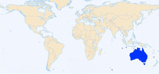 Carte de localisation de l'Australie