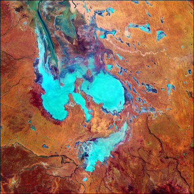 Photo satellite du Lac Eyre (Australie)